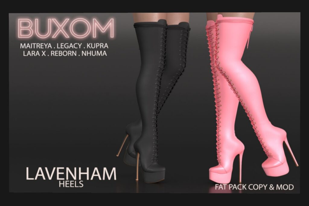Lavenham Heels - Inithium/Legacy/Maitreya/Nhumana/Reborn/+mods, L$399 FP