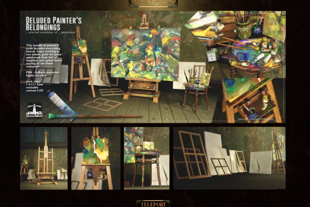 Deluded Painter&#039;s Belongings, L$425
