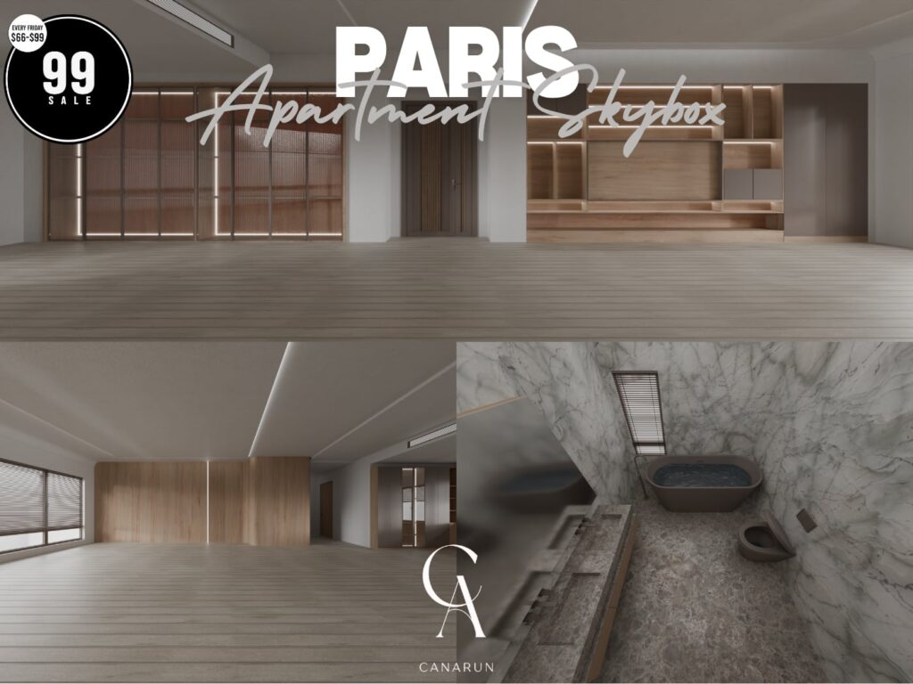 Paris Apartment Skybox	&lt;a href=&quot;http://maps.secondlife.com/secondlife/Canarun/241/130/24&quot; target=&quot;_blank&quot;&gt;Teleport&lt;/a&gt;