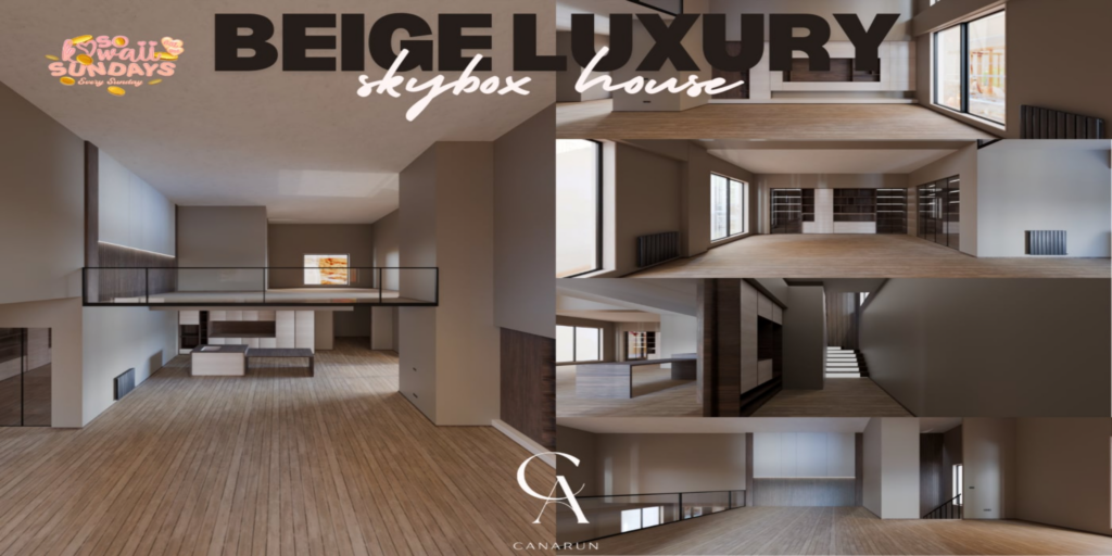 Beige Luxury Skybox	&lt;a href=&quot;http://maps.secondlife.com/secondlife/Canarun/241/130/24&quot; target=&quot;_blank&quot;&gt;Teleport&lt;/a&gt;