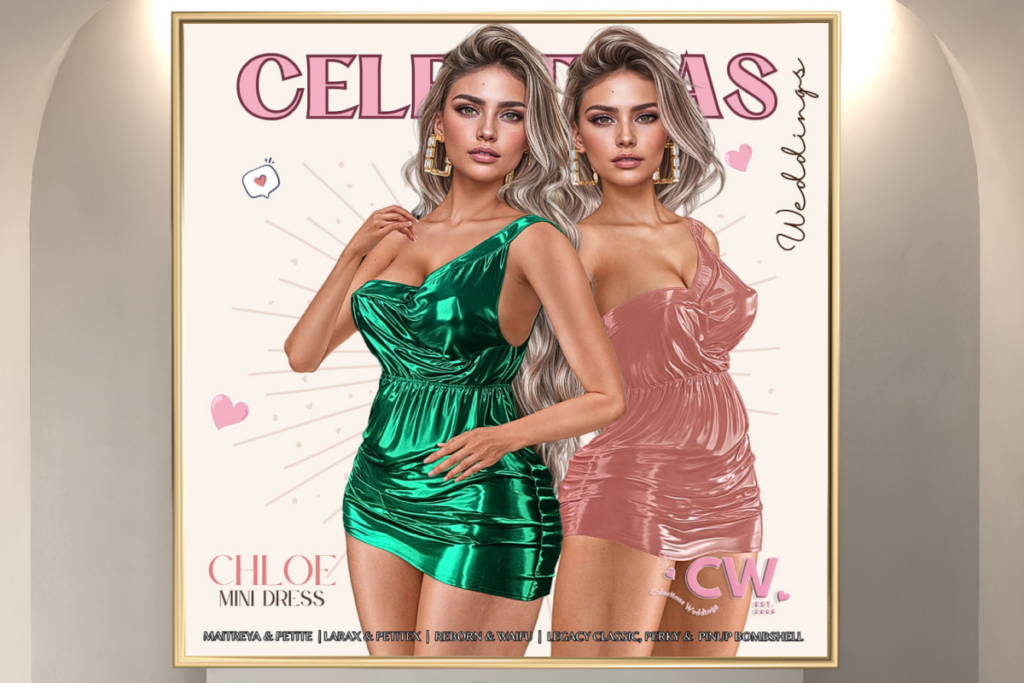 Chloe Mini Dress - Legacy/Maitreya/Reborn/+mods, L$200 each/L$550 each FP/L$1150 MP