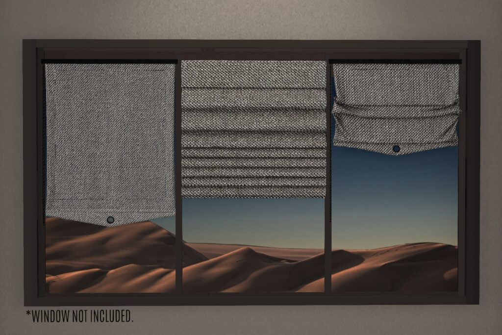 Salam Curtains, L$199 each/L$899 FP