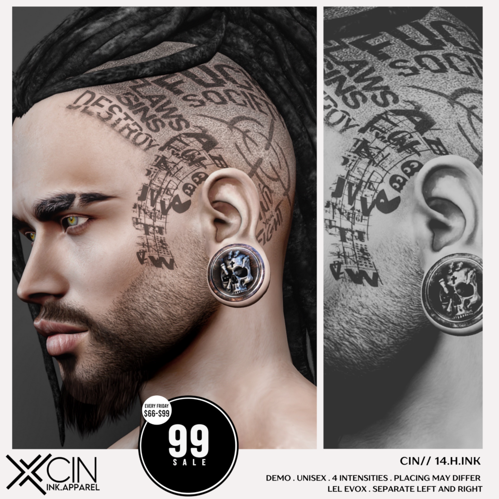 14.H.Ink Tattoo - EvoX	&lt;a href=&quot;http://maps.secondlife.com/secondlife/Ecstasy/95/248/2478&quot; target=&quot;_blank&quot;&gt;Teleport&lt;/a&gt;