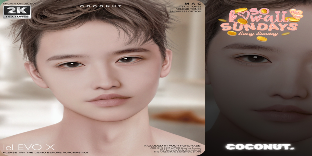Mac Skin - EvoX	&lt;a href=&quot;http://maps.secondlife.com/secondlife/Prince%20Island/159/219/801&quot; target=&quot;_blank&quot;&gt;Teleport&lt;/a&gt;