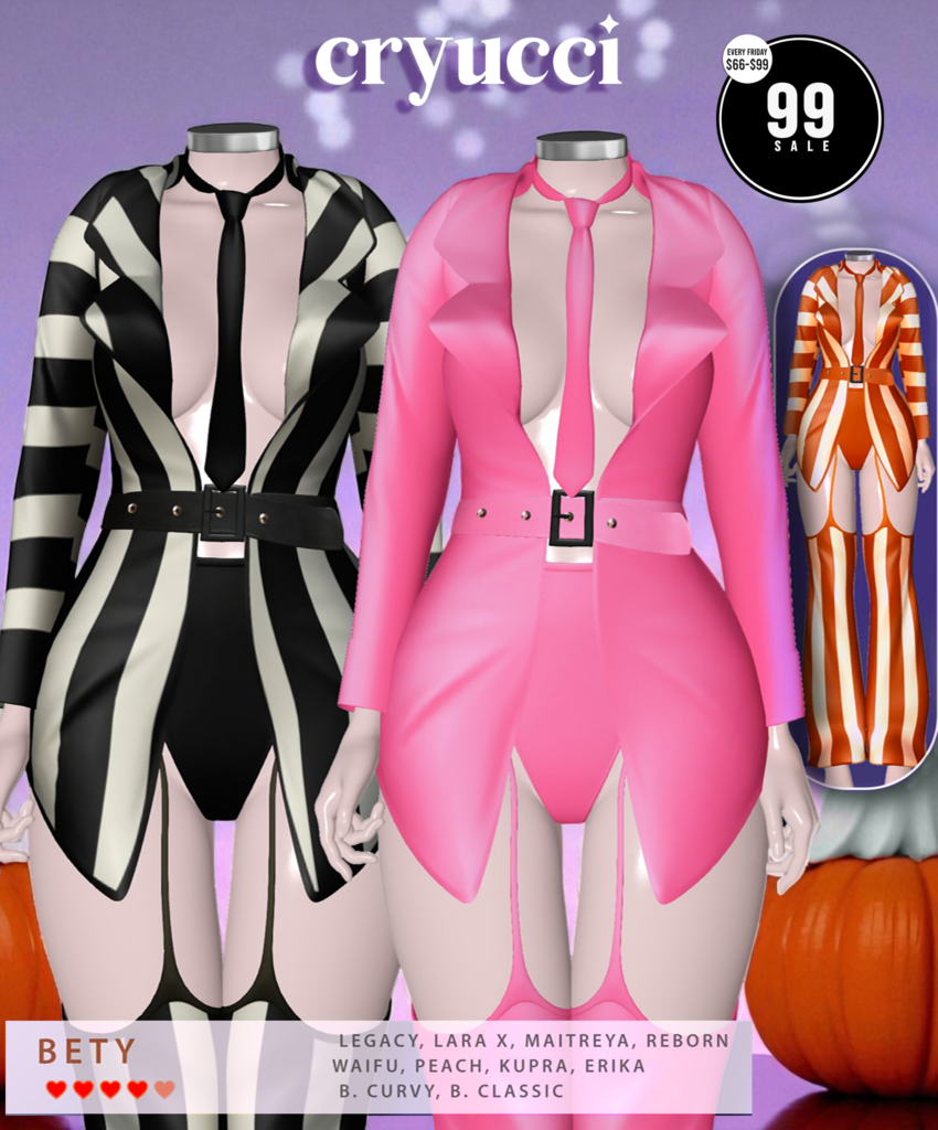 Bety Outfit - Erika/GenX/Inithium/Legacy/Maitreya/Peach/Reborn/+mods	&lt;a href=&quot;http://maps.secondlife.com/secondlife/Axell/179/97/1570&quot; target=&quot;_blank&quot;&gt;Teleport&lt;/a&gt;