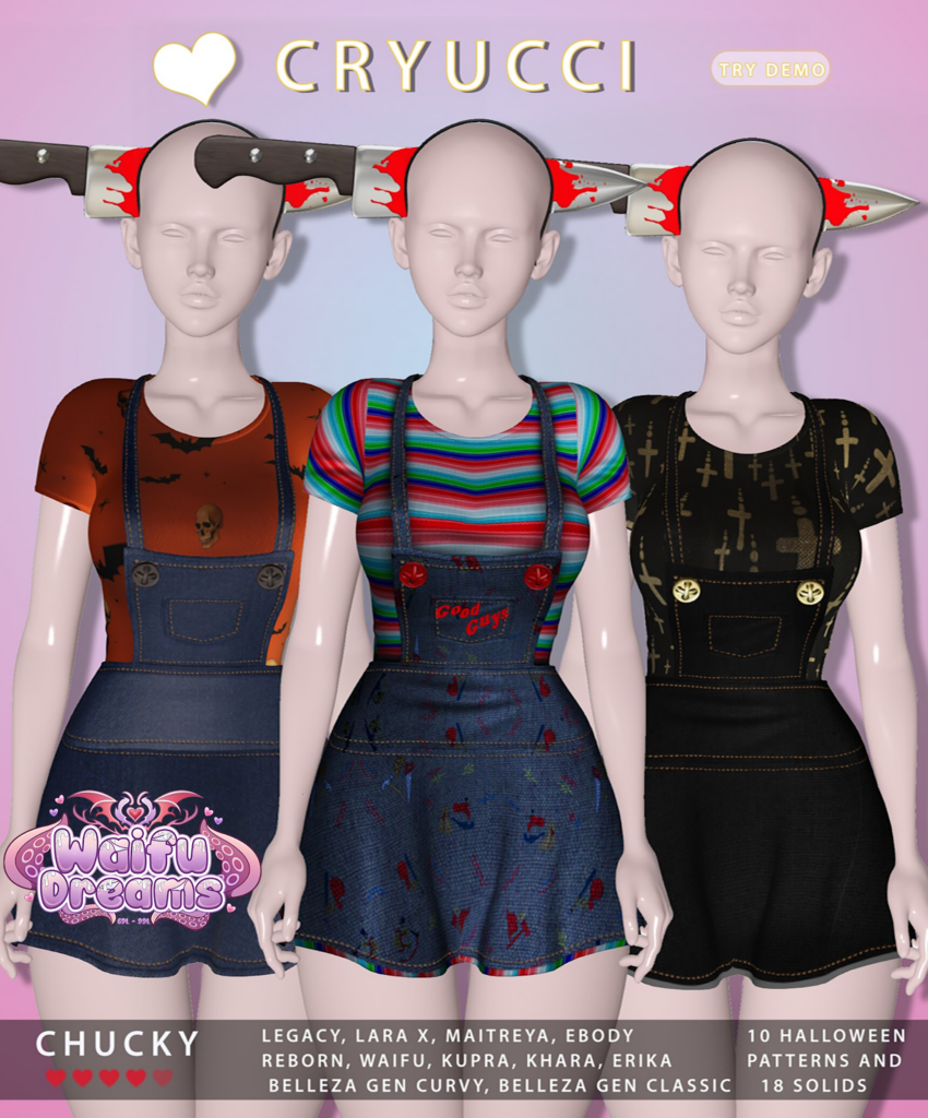 Chucky Outfit - Erika/GenX/Inithium/Legacy/Maitreya/Reborn/+mods