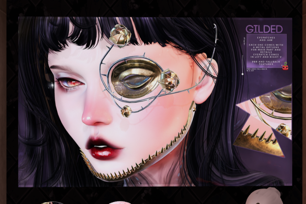 Gilded Eye &amp; Jaw, L$249 each/L$498 FP