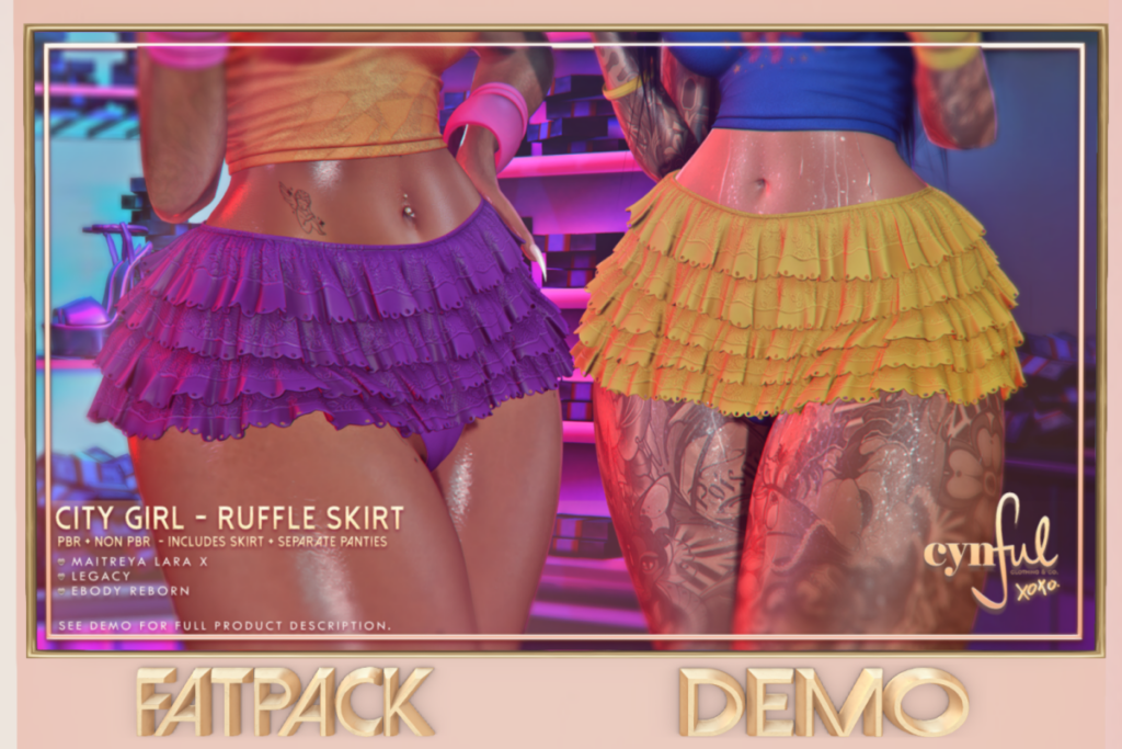 City Girl Ruffle Skirt - Legacy/MaitreyaX/Reborn, L$199 each/L$849 each FP/L$1499 MP