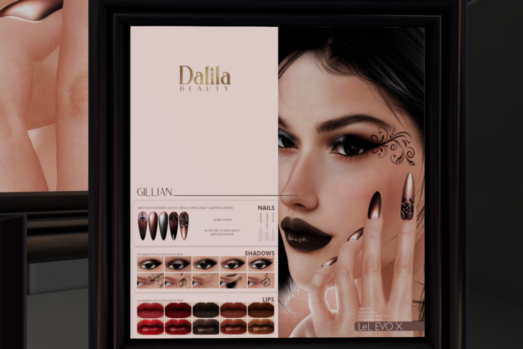 Gillian Set - EvoX/Belleza/Erika/Inithium/Legacy/Maitreya/Reborn, L$290 each/L$435 FP