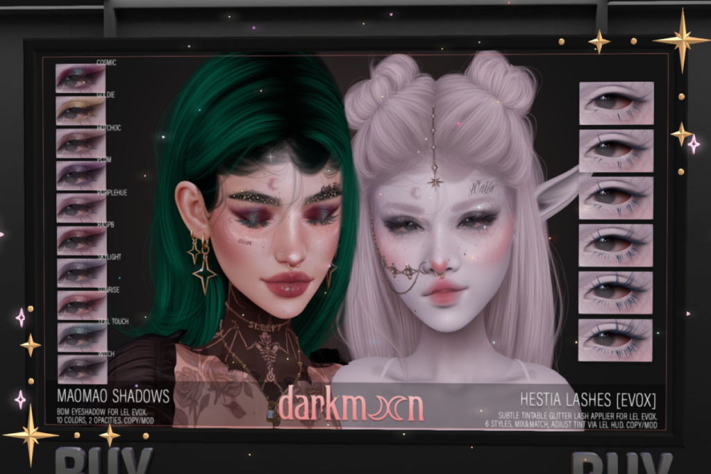 Maomao Shadows - Evo X, L$300 | Hestia Lashes - Evo X, L$250