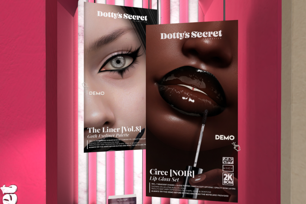 The Goth Liner vol 8 - EvoX, L$200 | Circe Noir Lip Gloss Set - EvoX, L$200