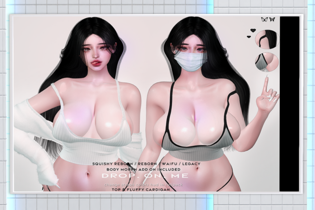 Rina Top &amp; Cardigan - Legacy/Reborn/+mods, L$249-L$299 each/L$899-L$1200 each FP