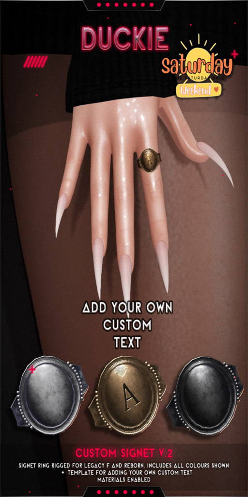 Custom Signet - Legacy/Reborn	&lt;a href=&quot;http://maps.secondlife.com/secondlife/Moloch/82/173/25&quot; target=&quot;_blank&quot;&gt;Teleport&lt;/a&gt;