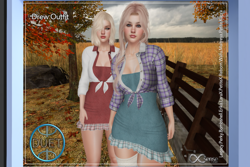 Drew Outfit - Erika/Inithium/Legacy/Maitreya/Reborn/+mods, L$149 each/L$999 FP