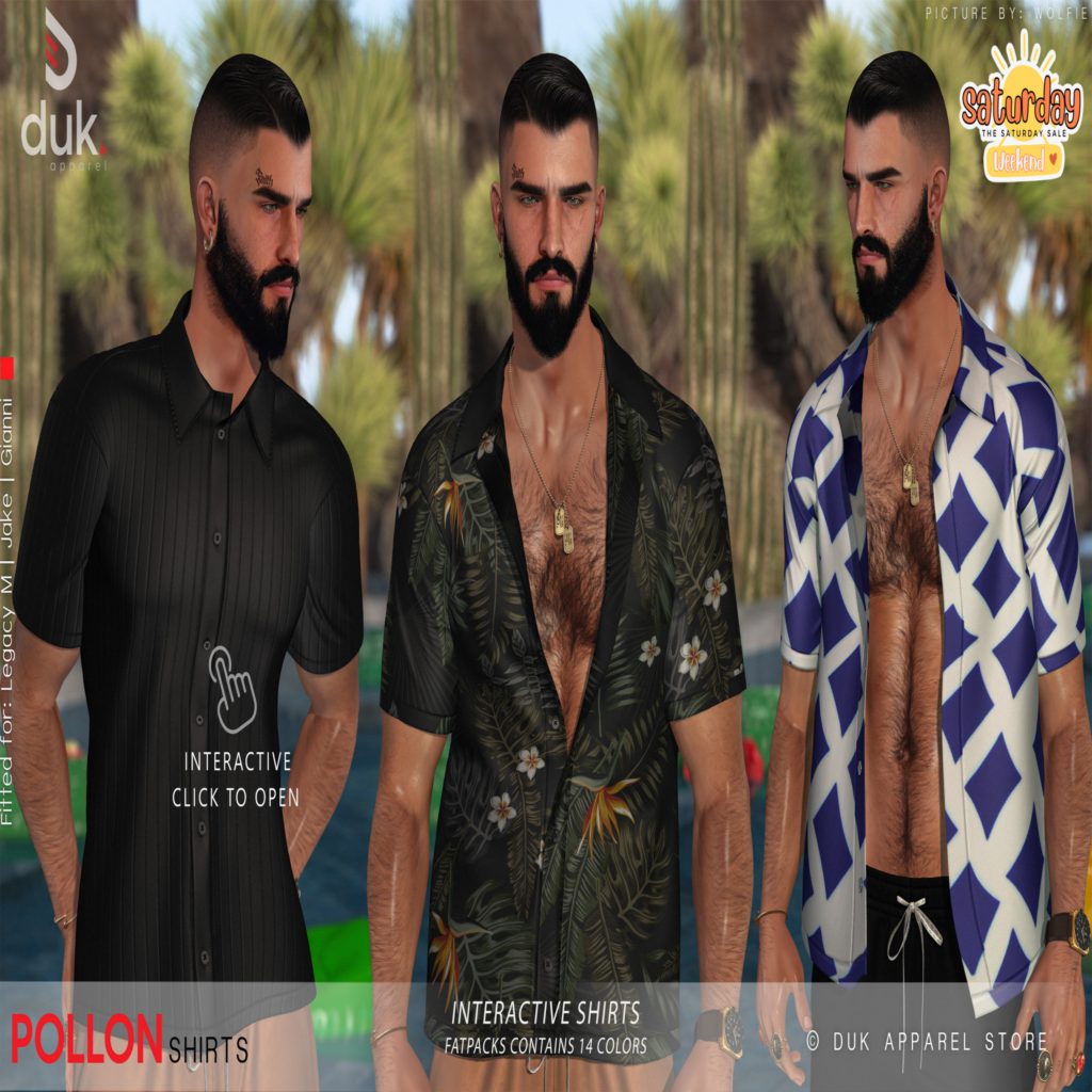 Pollon Shirt - Gianni/Jake/Legacy	&lt;a href=&quot;http://maps.secondlife.com/secondlife/Heartbreak/127/128/94&quot; target=&quot;_blank&quot;&gt;Teleport&lt;/a&gt;