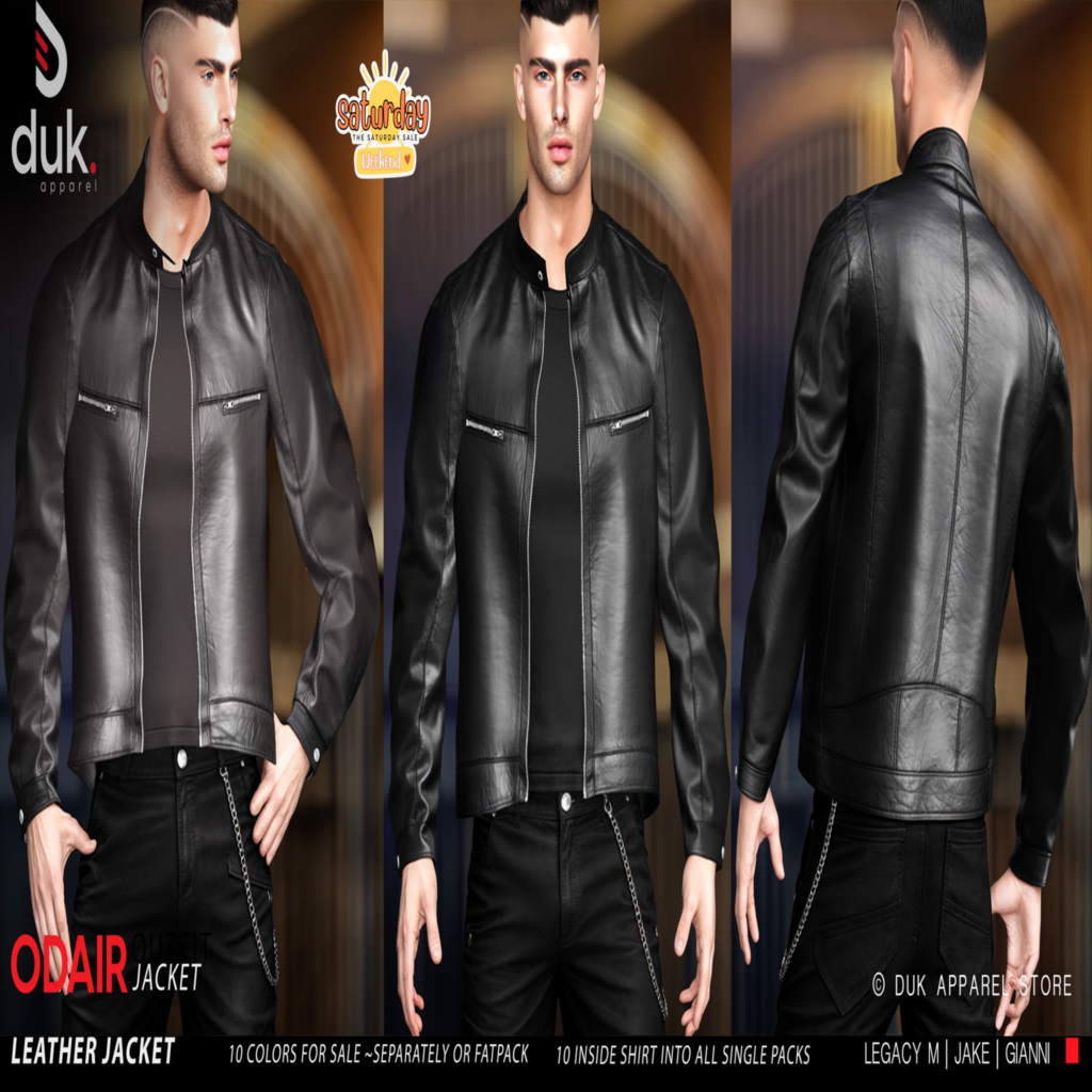 Odair Jacket - Gianni/Jake/Legacy	&lt;a href=&quot;http://maps.secondlife.com/secondlife/Heartbreak/139/143/94&quot; target=&quot;_blank&quot;&gt;Teleport&lt;/a&gt;