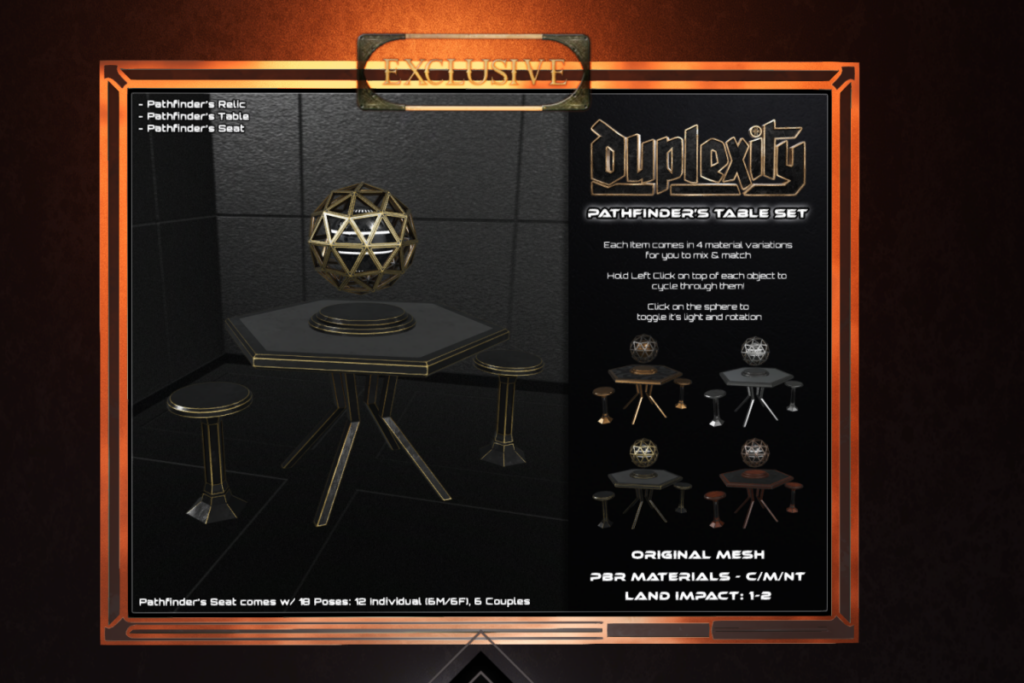 Pathfinder&#039;s Table Set, L$399