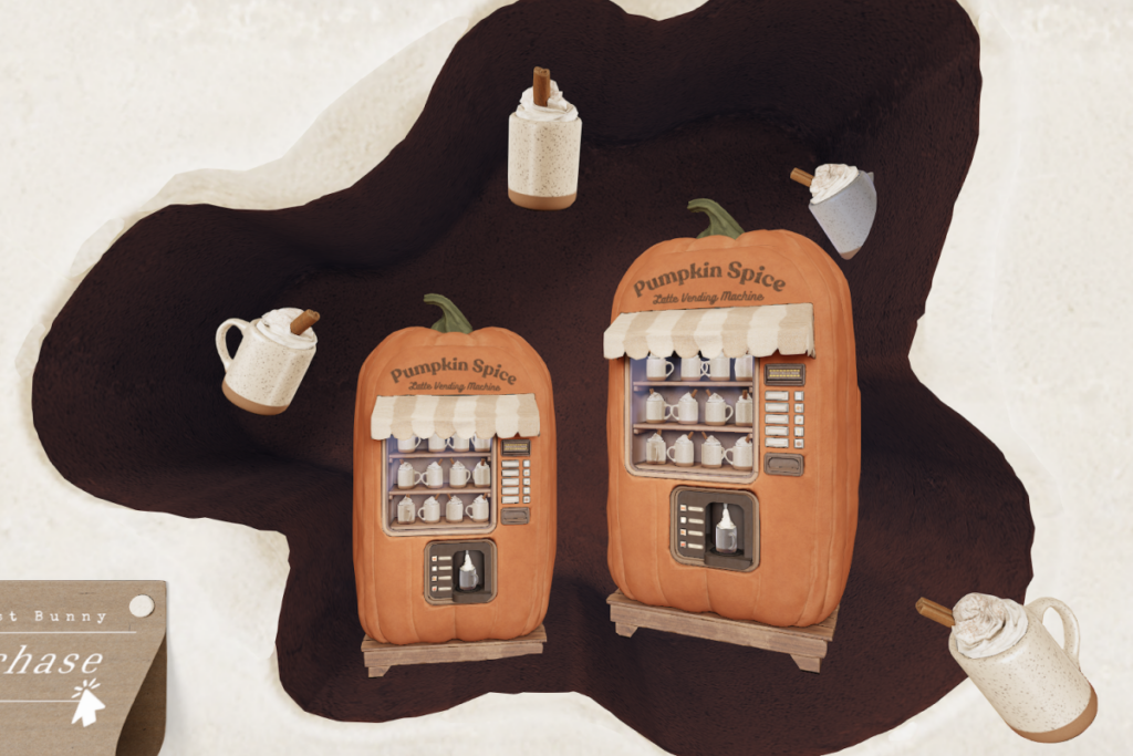 Pumpkin Spice Latte Vending Machine, L$325