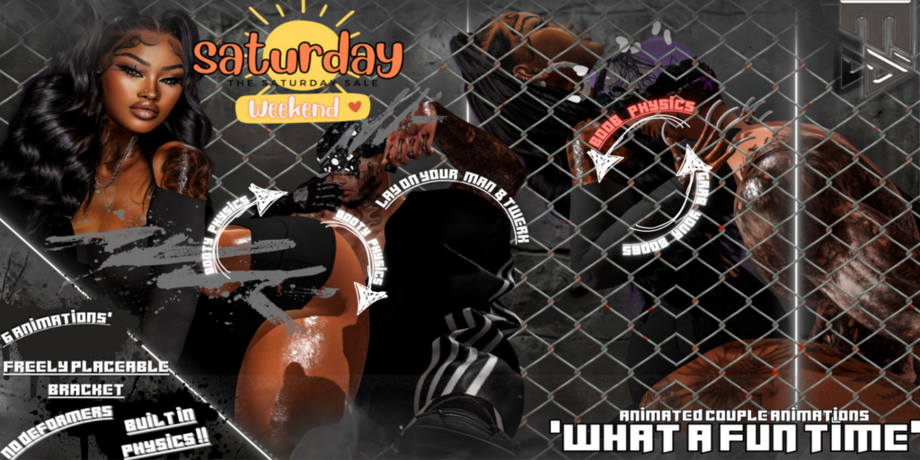What A Fun Time Couples Animations	&lt;a href=&quot;http://maps.secondlife.com/secondlife/TheTakeover/132/131/4000&quot; target=&quot;_blank&quot;&gt;Teleport&lt;/a&gt;
