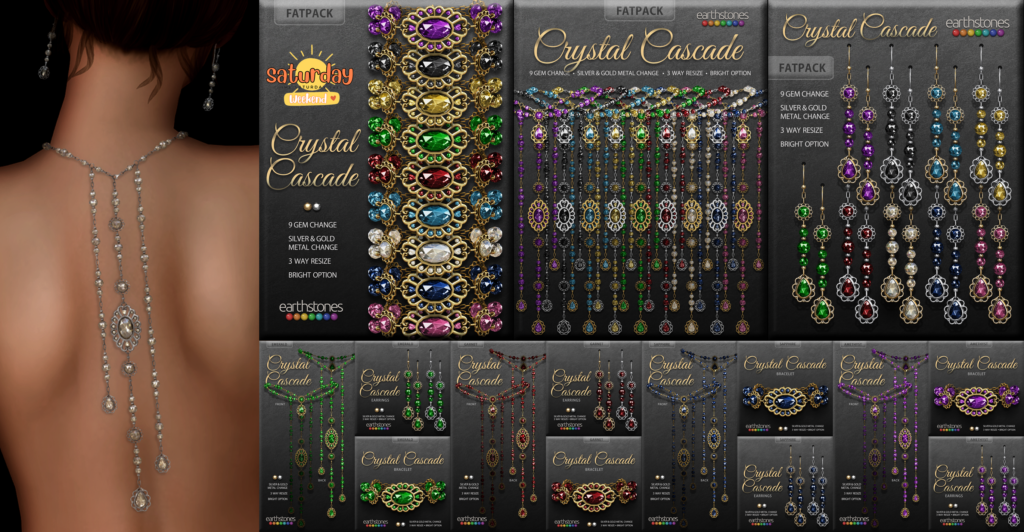 Crystal Cascade Jewelry	&lt;a href=&quot;http://maps.secondlife.com/secondlife/EarthBound/124/139/25&quot; target=&quot;_blank&quot;&gt;Teleport&lt;/a&gt;