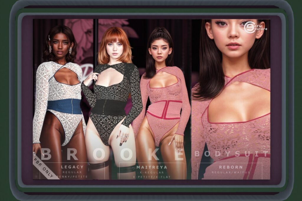 Brooke Bodysuit - Legacy/MaitreyaX/Reborn/+mods, L$399 each Body Pack/L$1199 FP