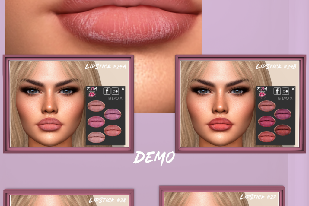 Lipstick #24A - EvoX, L$149 | Lipstick #24B - EvoX, L$149