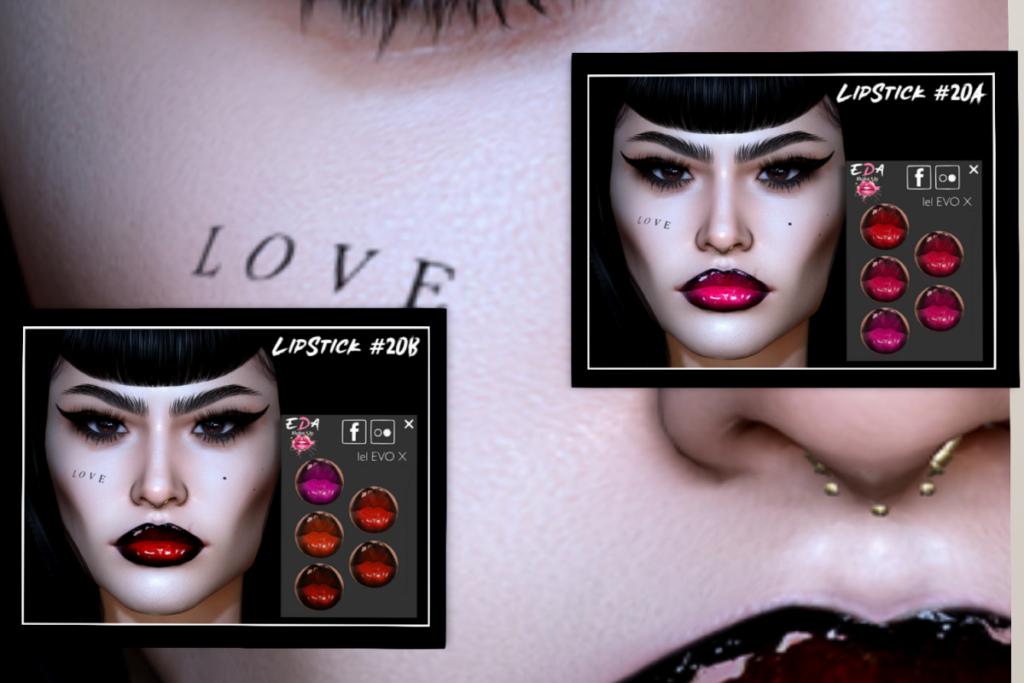 Lipstick #20A - EvoX, L$149 | Lipstick #20B - EvoX, L$149