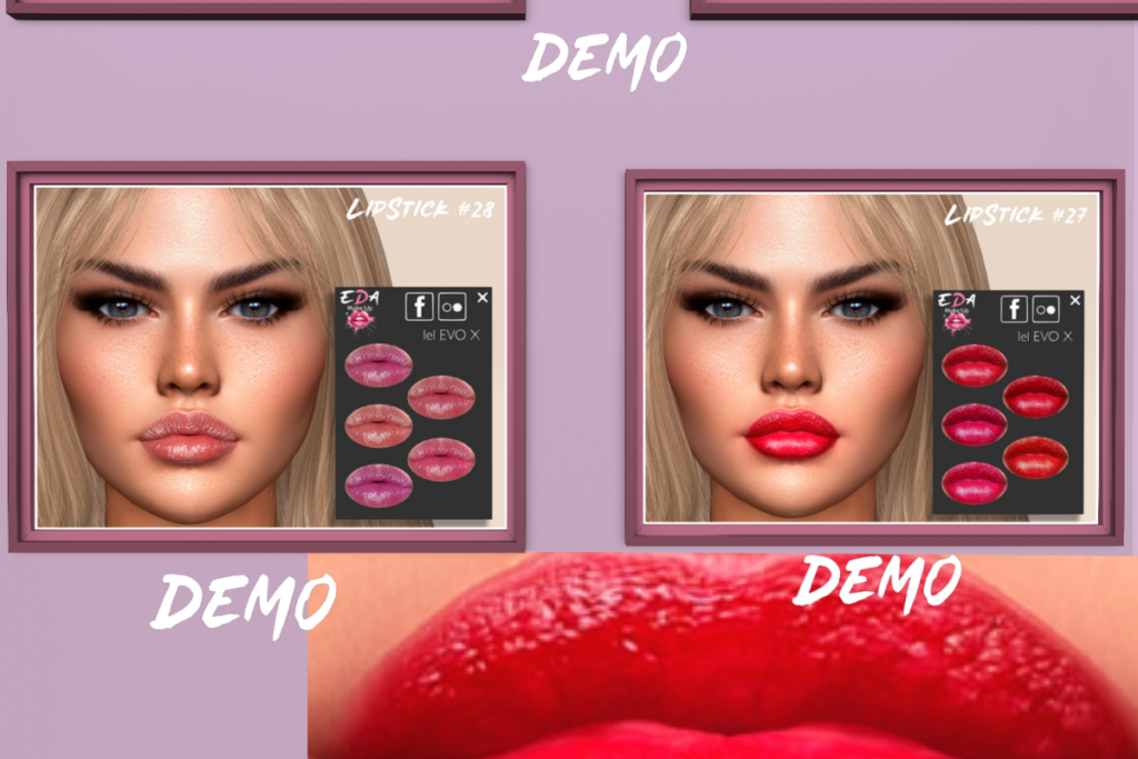 Lipstick #28 - EvoX, L$149 | Lipstick #27 - EvoX, L$149
