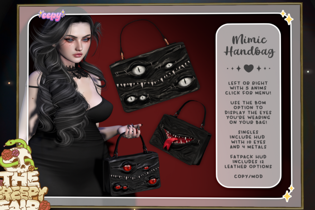 Mimic Handbag, L$250 each/L$799 FP