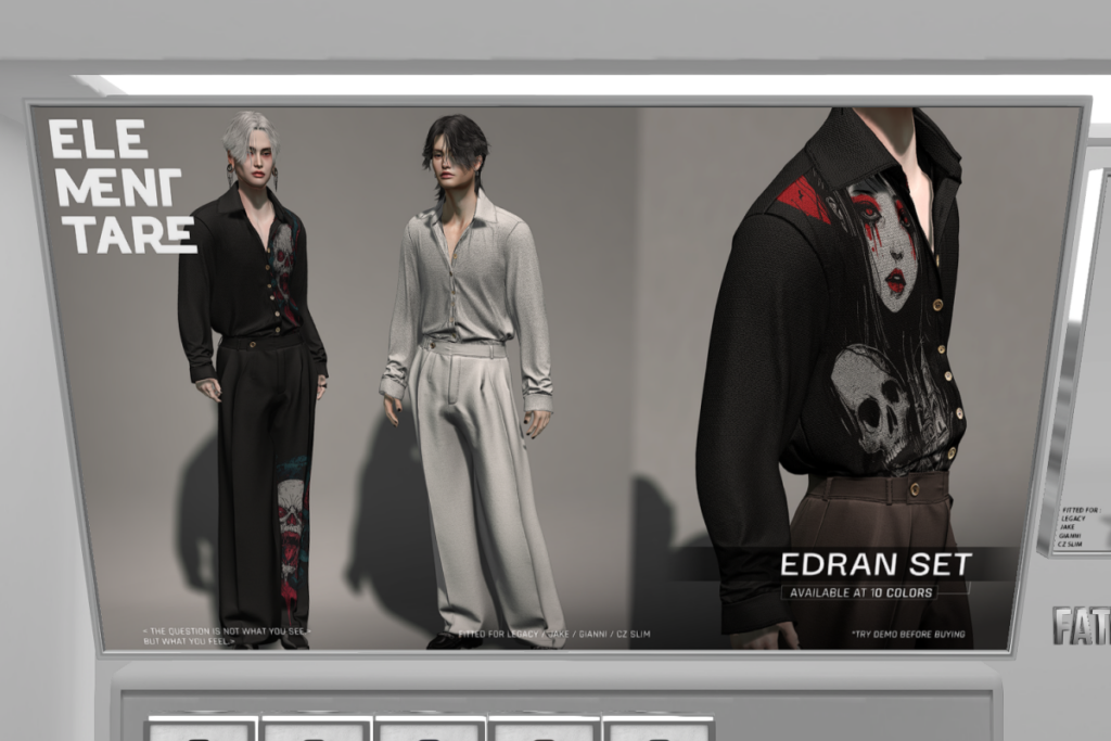 Edran Set - CZSlim/Gianni/Jake/Legacy, L$250 each/L$850 FP