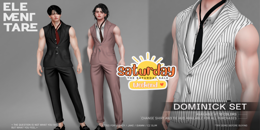 Dominick Set - CZ Slim/Gianni/Jake/Legacy	&lt;a href=&quot;http://maps.secondlife.com/secondlife/Heartbreak/131/129/166&quot; target=&quot;_blank&quot;&gt;Teleport&lt;/a&gt;