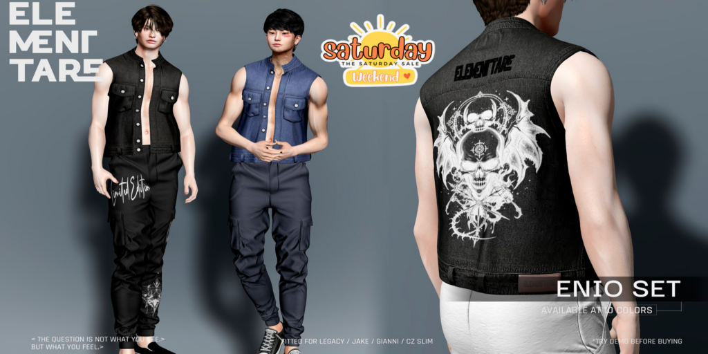 Enio Set - CZ Slim/Gianni/Jake/Legacy	&lt;a href=&quot;http://maps.secondlife.com/secondlife/Heartbreak/131/129/166&quot; target=&quot;_blank&quot;&gt;Teleport&lt;/a&gt;