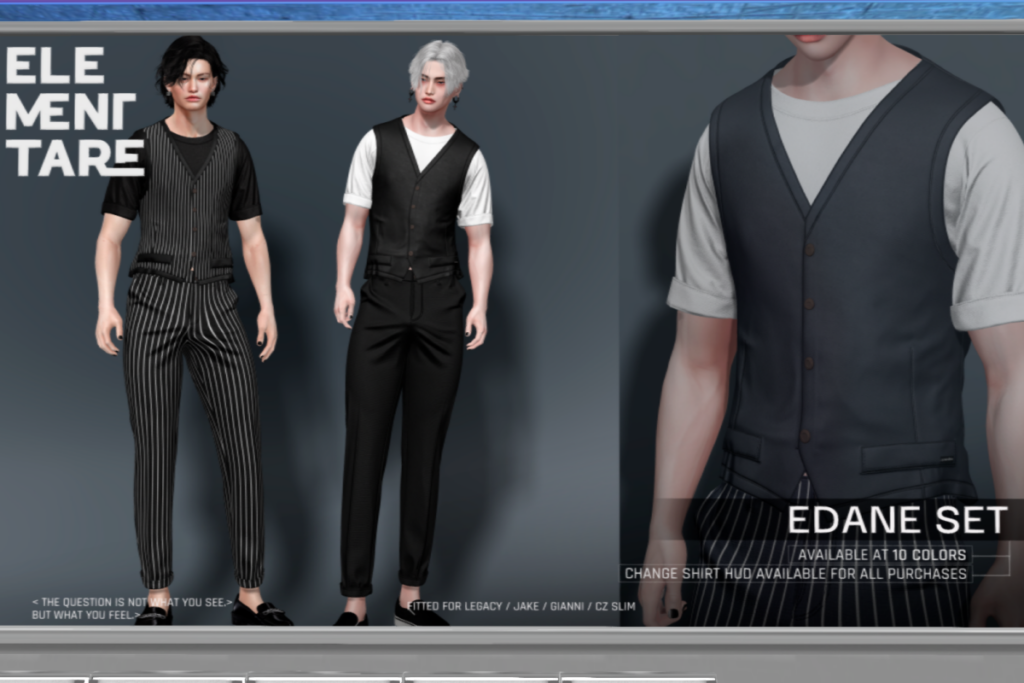Edane Set - CZ Slim/Gianni/Jake/Legacy, L$250-L$280 each/L$800-L$850 each FP