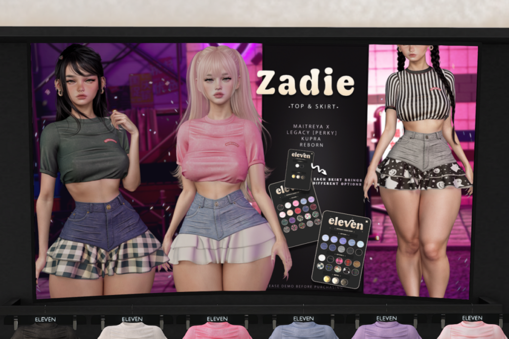 Zadie Top &amp; Skirt  - Inithium/Legacy/MaitreyaX/Reborn/+mods, L$259 each/L$1399 each FP