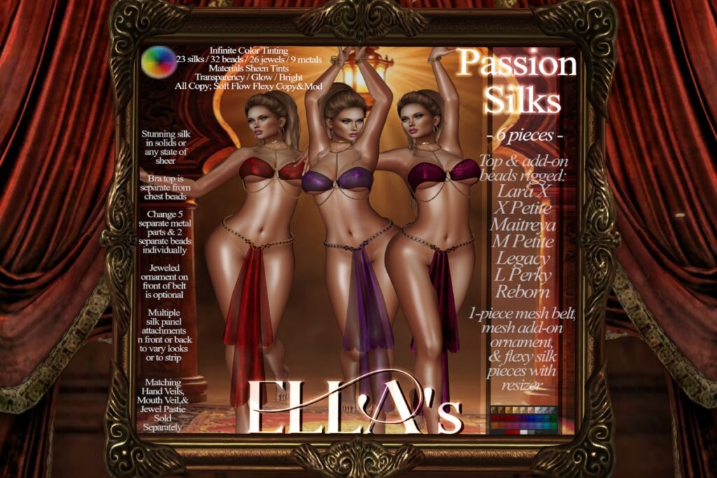 Passion Silks - Legacy/Maitreya/Reborn/+mods, L$225 FP