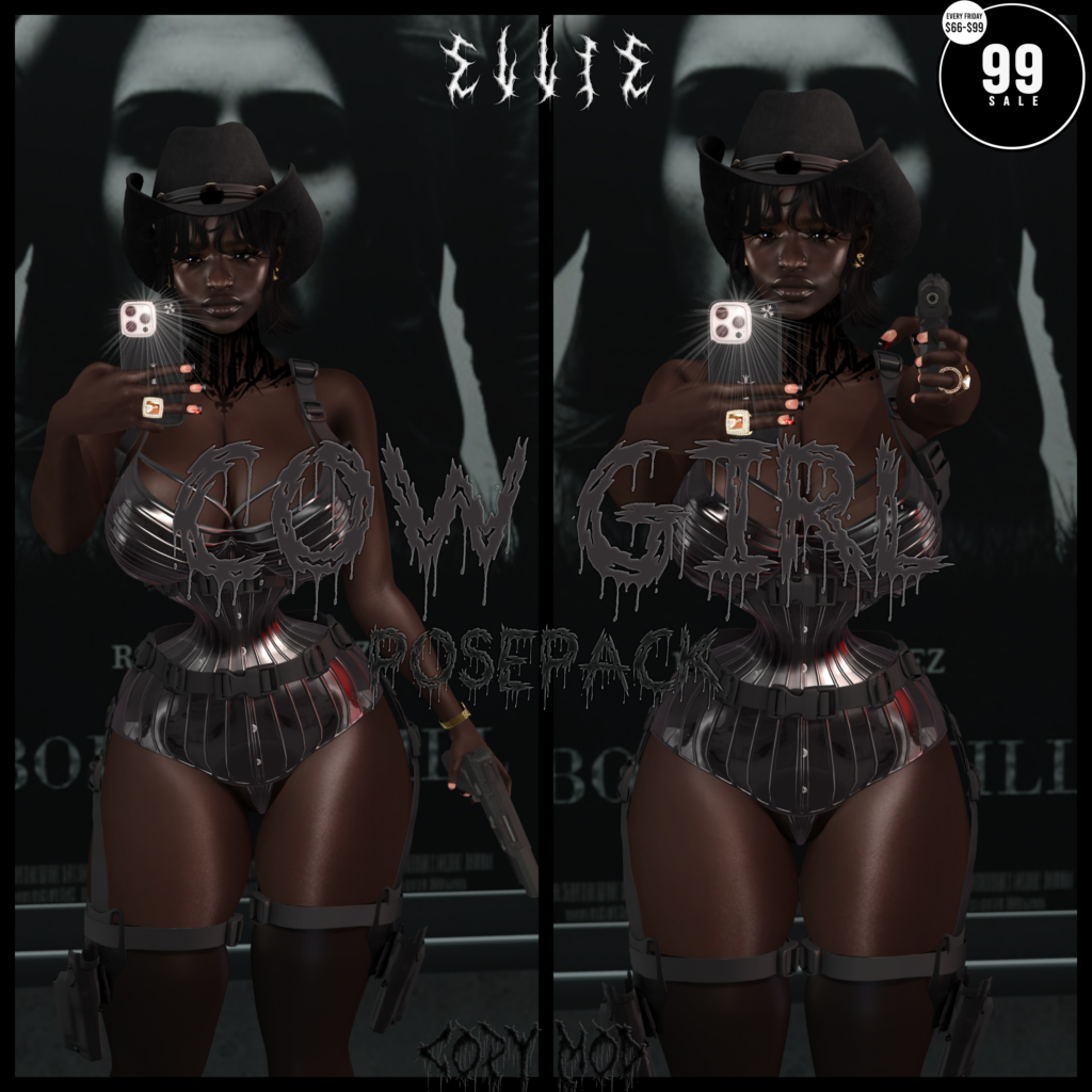 Cow Girl Pose Set	&lt;a href=&quot;http://maps.secondlife.com/secondlife/Town%20Blue%20Port/161/171/2793&quot; target=&quot;_blank&quot;&gt;Teleport&lt;/a&gt;