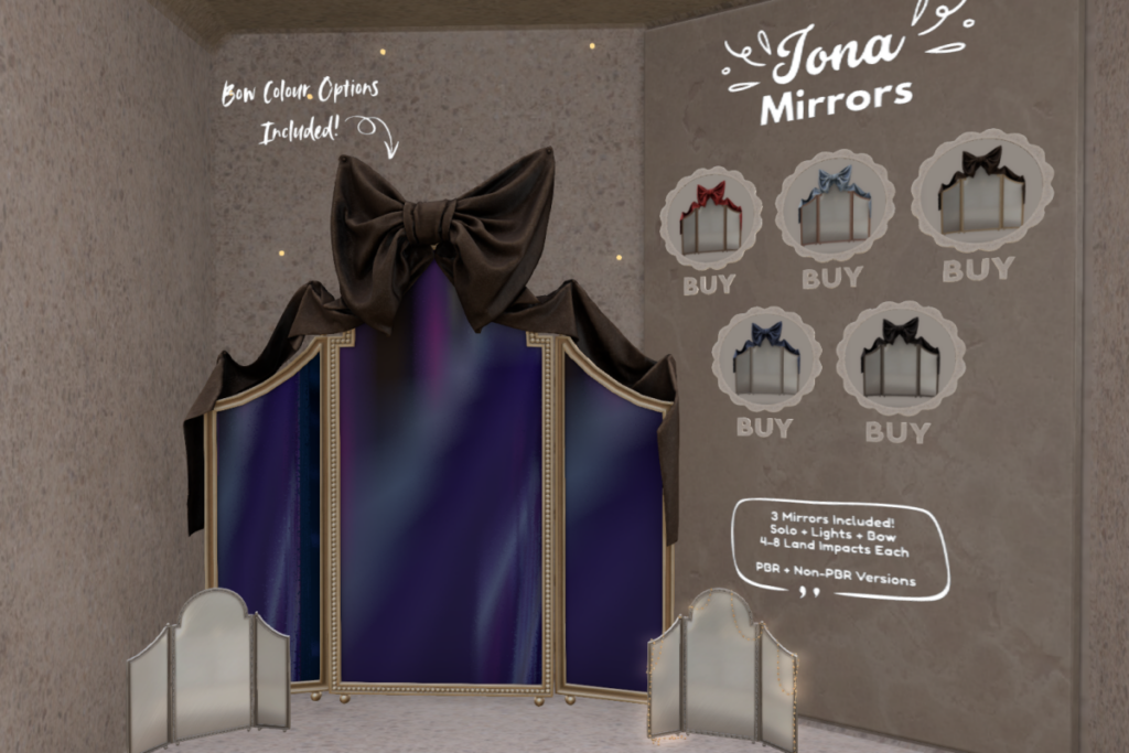 Jona Mirrors, L$249 each