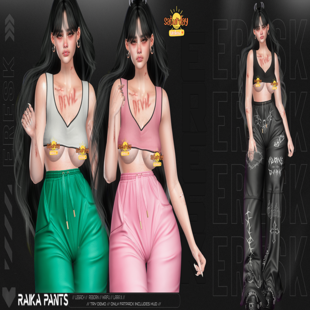 Raika Pants - Legacy/MaitreyaX/Reborn	&lt;a href=&quot;http://maps.secondlife.com/secondlife/Rapturous%20Isle/53/148/22&quot; target=&quot;_blank&quot;&gt;Teleport&lt;/a&gt;
