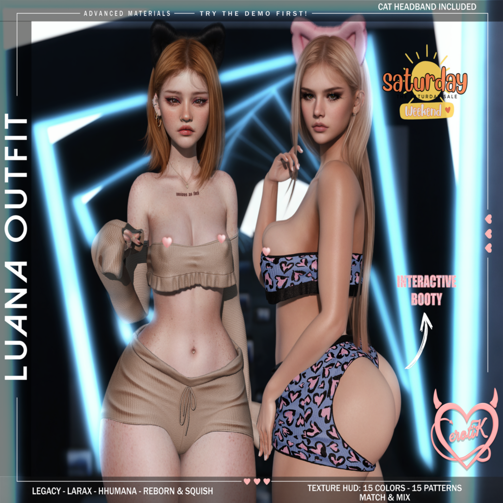 Luana Outfit - Legacy/MaitreyaX/Nhumana/Reborn/+mods	&lt;a href=&quot;http://maps.secondlife.com/secondlife/WIP/110/141/1501&quot; target=&quot;_blank&quot;&gt;Teleport&lt;/a&gt;