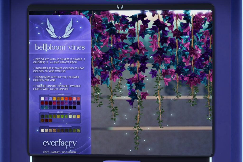 Bellbloom Vines Decor, L$450 FP
