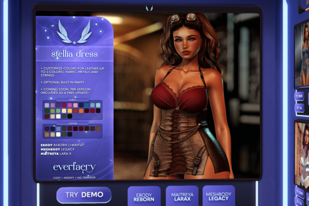 Stellia Dress - Legacy/MaitreyaX/Reborn/+mods, L$450 each/L$1150 FP