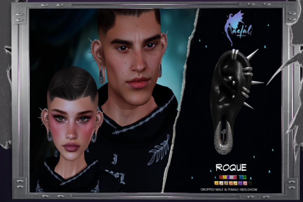 Roque Earring - Swallow Dropped, L$199