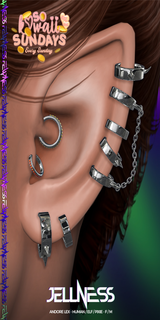 Jelness Earrings - Lex M+F Human+Elf Pixie	&lt;a href=&quot;http://maps.secondlife.com/secondlife/Moonstar/141/89/43&quot; target=&quot;_blank&quot;&gt;Teleport&lt;/a&gt;
