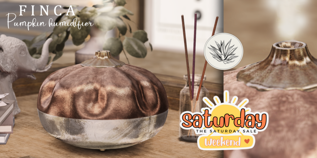 Pumpkin Humidifier	&lt;a href=&quot;http://maps.secondlife.com/secondlife/FINCA/77/184/28&quot; target=&quot;_blank&quot;&gt;Teleport&lt;/a&gt;