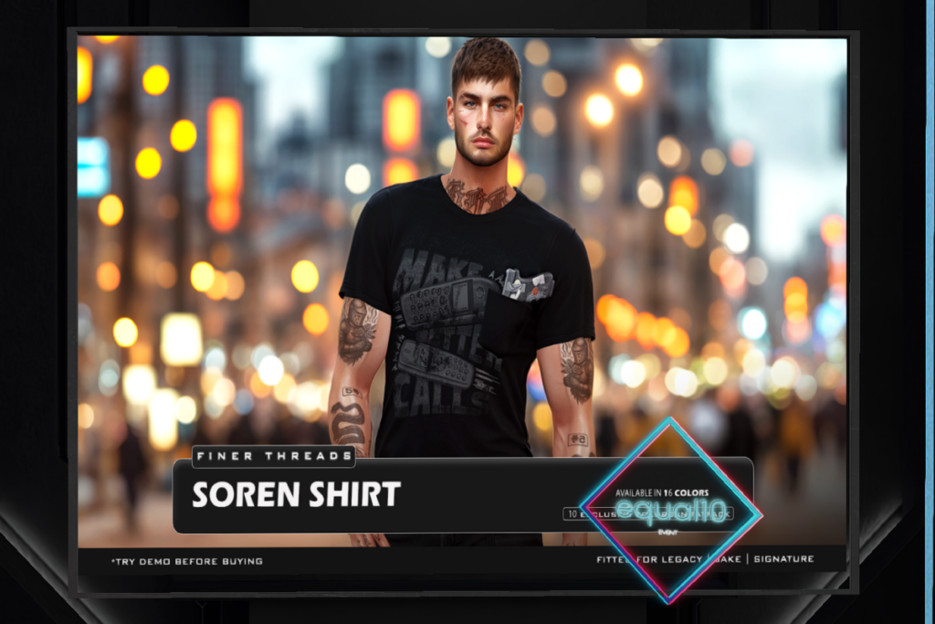 Soren Shirt - Jake/Legacy/Signature, L$279 each/L$1199 FP