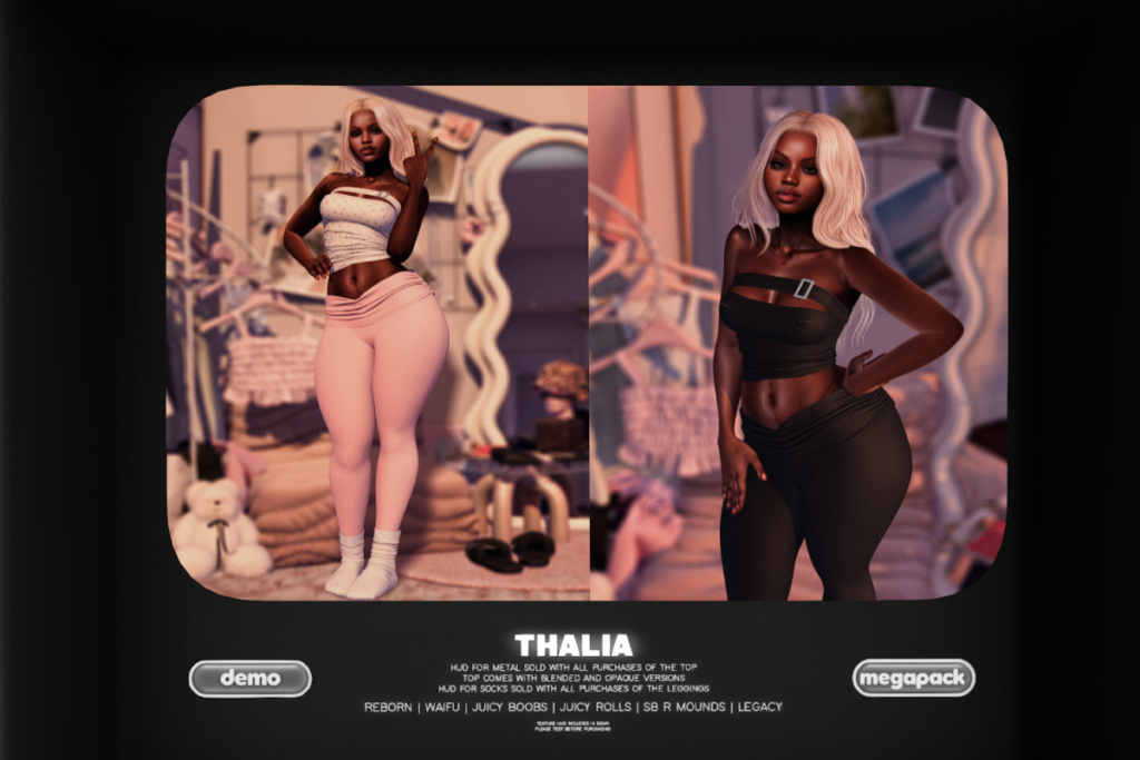 Thalia Top and Leggings - Legacy/Reborn/+mods, L$199 each/L$1249 each FP/L$2249 MP