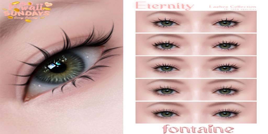 Eternity Lashes - EvoX	&lt;a href=&quot;https://maps.secondlife.com/secondlife/VELOUR/66/140/83&quot; target=&quot;_blank&quot;&gt;Teleport&lt;/a&gt;