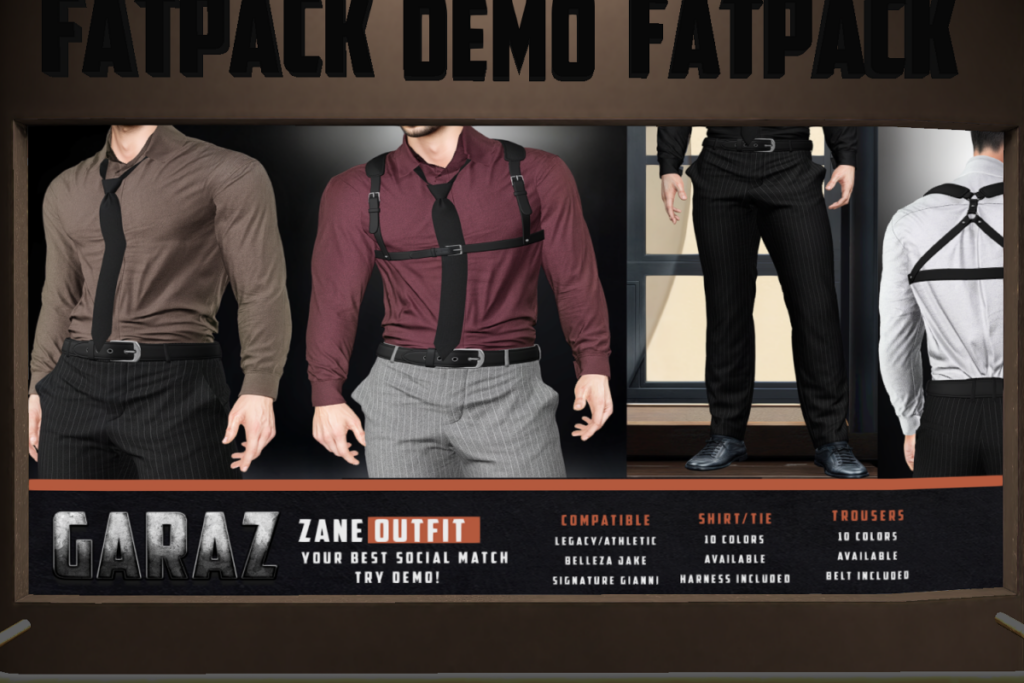 Zane Outfit - Gianni/Jake/Legacy, L$220-L$260 each/L$1100-L$1400 each FP