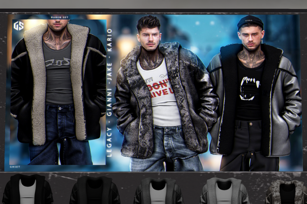 Ruben Set - Gianni/Jake/Kario/Legacy, L$279 each/L$1699 each FP