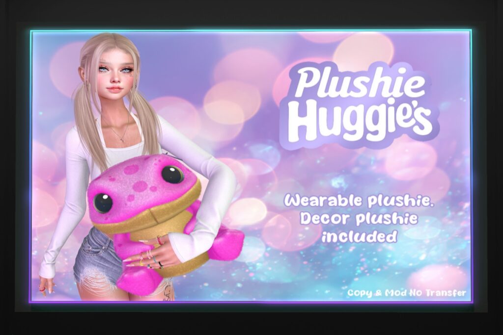 Plushie Huggies Holdable &amp; Decor, L$199 each/L$499 FP